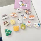 Милый мультяшный силиконовый держатель для телефона, держатель для телефона, подставка для iPhone, Samsung, Xiaomi, кольцевой держатель для телефона, аксессуары для телефона