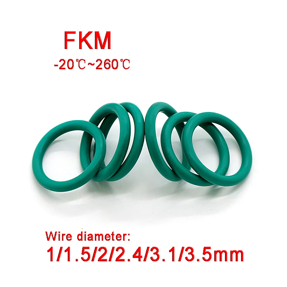 

FKM Fluorine Rubber O Rings Oil Resistant, 5mm-60mm Outer Dia, 1mm 1.5mm 2mm 2.4mm 3.1mm 3.5mm Thickness O Ring Gaskets Sealing