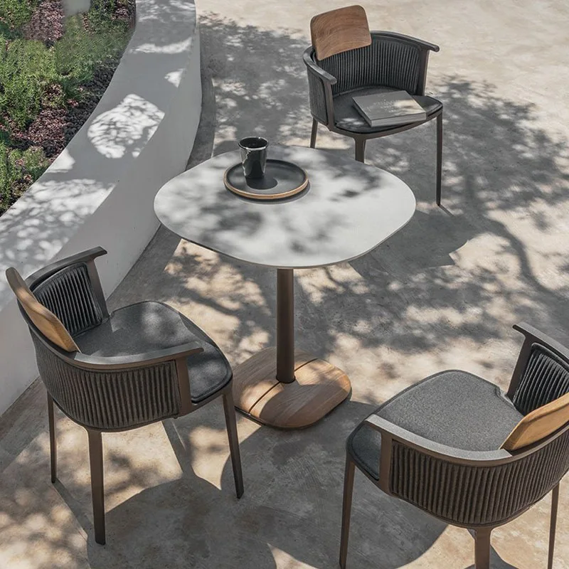 

Outdoor Rattan Woven Table and Chair Sets Combined with Outdoor Outdoor Outdoor Garden Simple Aluminum Alloy Rattan Chairs