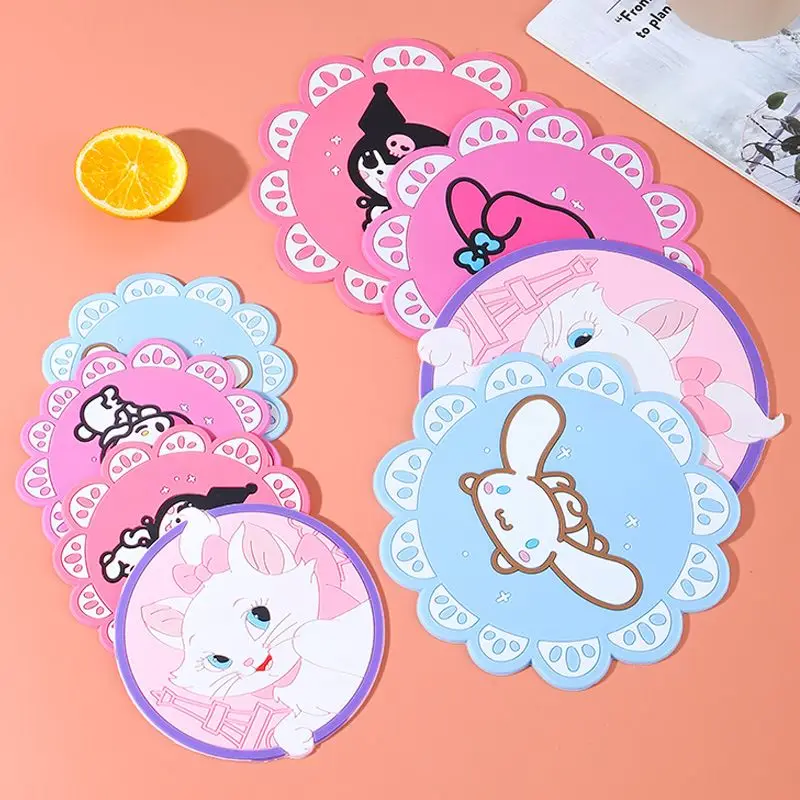 

Sanrio Hellokittys милый коврик для еды My Melody Cinnamoroll домашняя изоляция водонепроницаемый противоожоговый коврик маслостойкий коврик для чаши