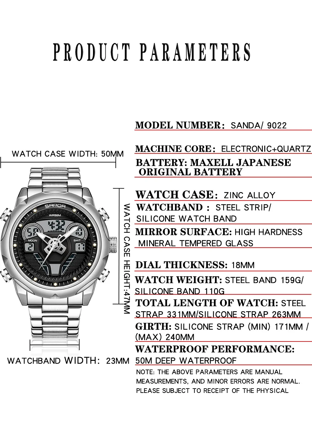 Часы наручные мужские с хронографом повседневные спортивные брендовые