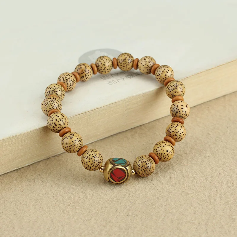

Tibetan Ethnic Style Original Ecology Weathered Star Moon Bodhi Bracelet High Throw Natural Oxidation Single Loop Bracelet