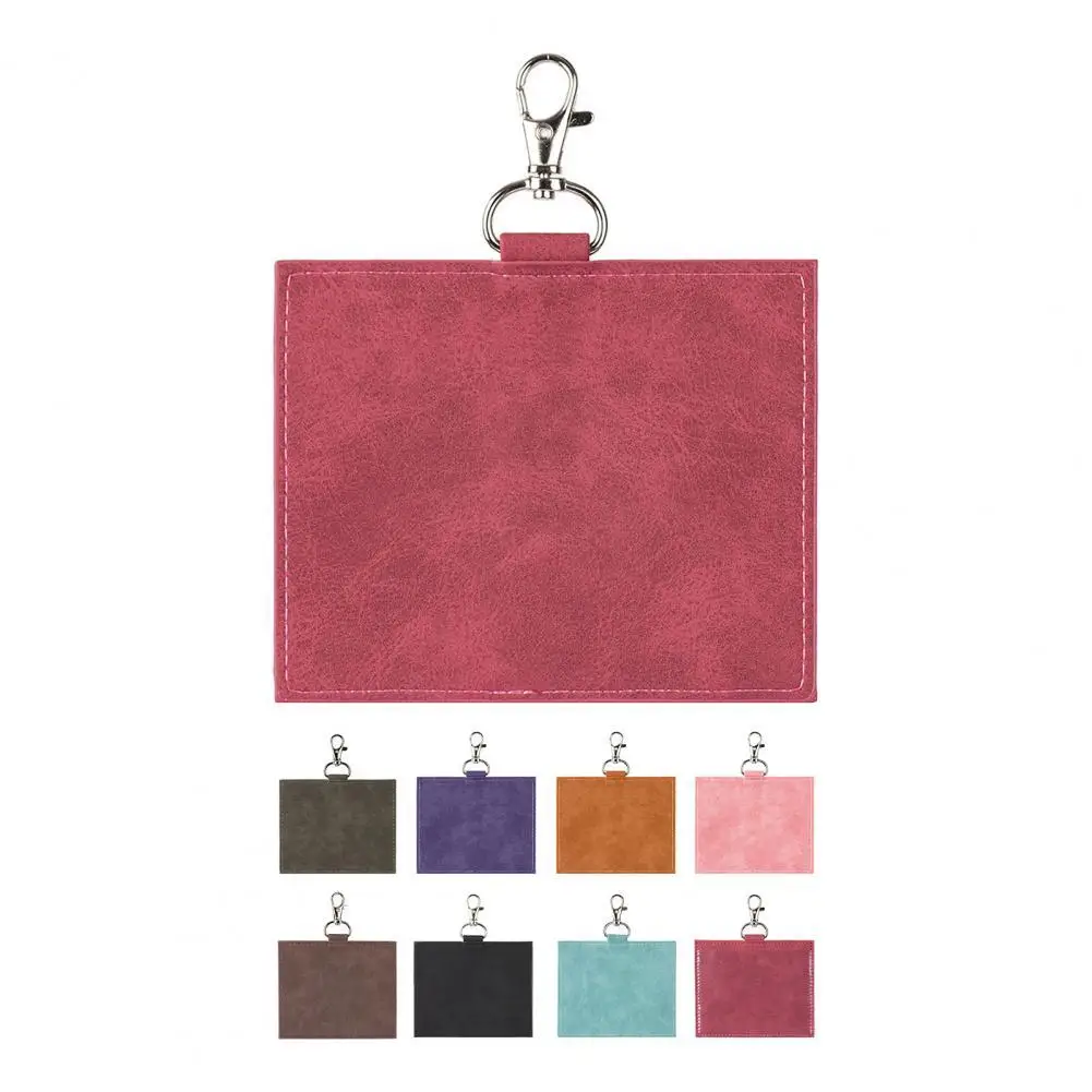 

Portable Card Holder Clip Design Faux Leather Wear-resistant Compact Card Cover Protector for Daily Use