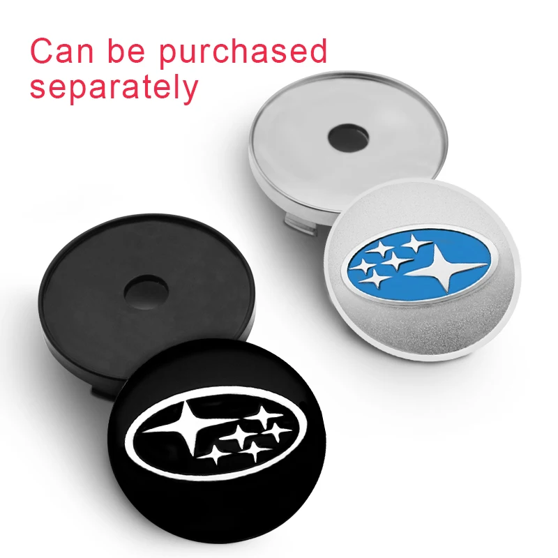 

4pcs 56mm 60mm Car Emblem Wheel Center Hub Cap Sticker Auto Rim Covers For Subaru Forester Impreza Outback Legacy XV BRZ WRX STI