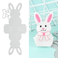 3d rabbit cutting dies metal craft embossing dies for diy scrapbooking paper card handicraft making bunny template tool kid toy