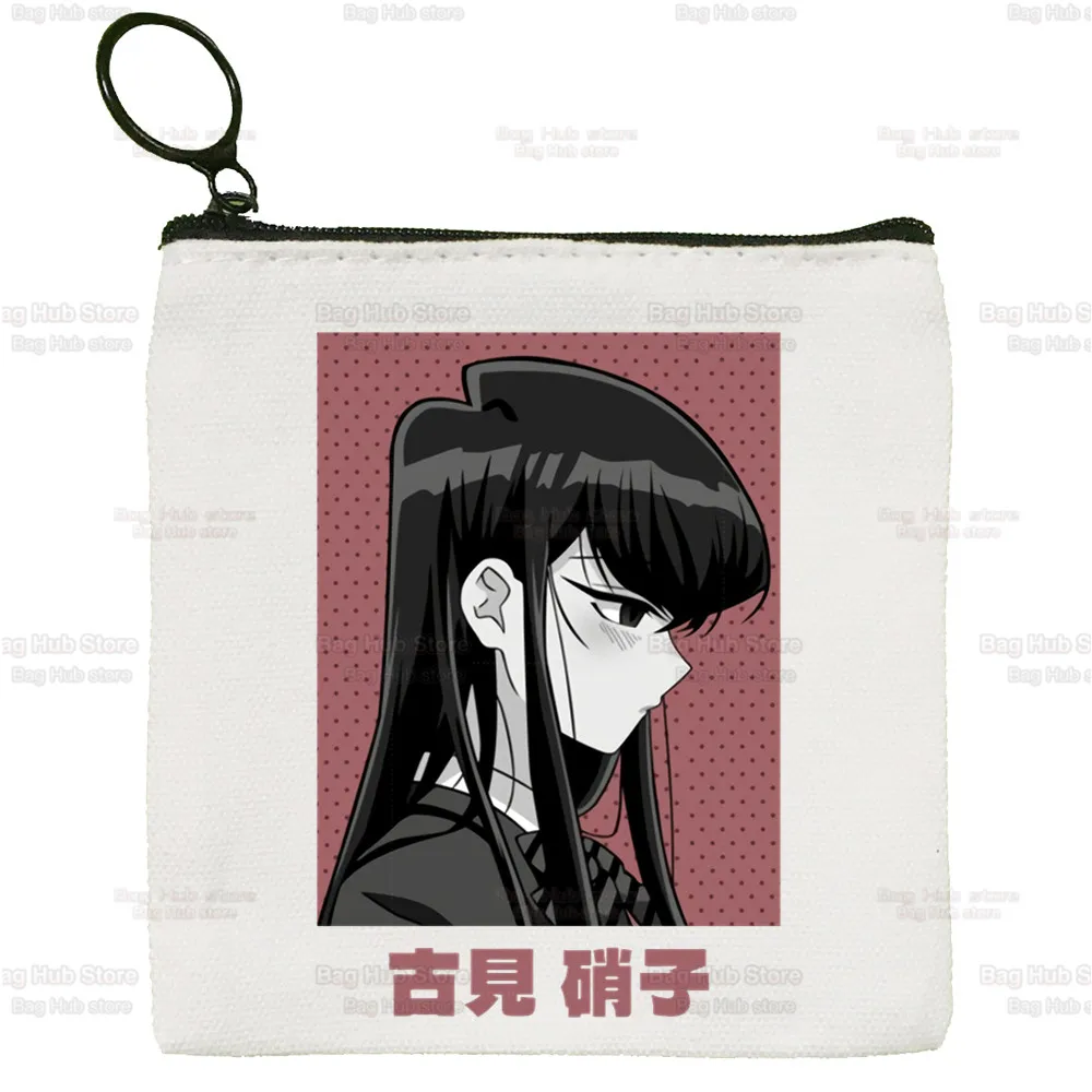 Komisan Shouko Komi San Excited Canvas Card Komi San Can't Communicate Coin Purse Female Cute Simple Coin Mini Zipper Bag