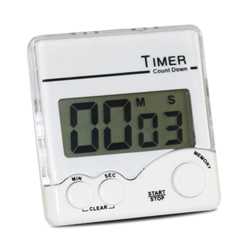 

Digital Kitchen Timer Count UP/Down Timer Large Display with Magnetic Back/Stand Battery Powered for Household Office M4YD