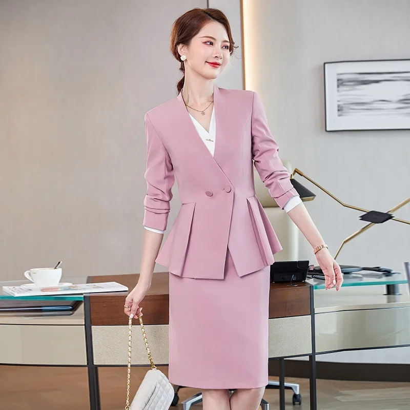 Деловой костюм женский для салона красоты маленький модный темпераментный на