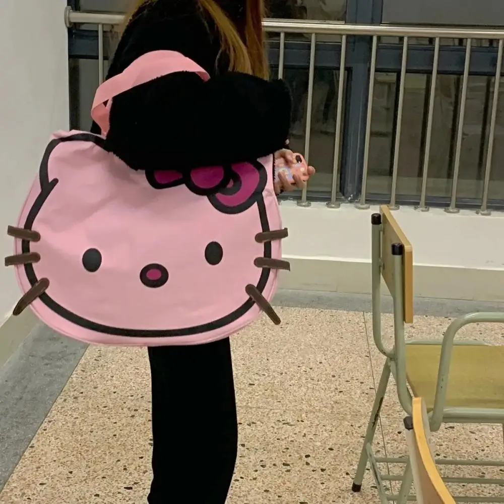

Sanrio Cotton Plush Bag Hello Kittys Kawaii Kuromi Anime Mymelody Stuffed Backpack Girl Cartoon Messenger Handbag Children Gifts