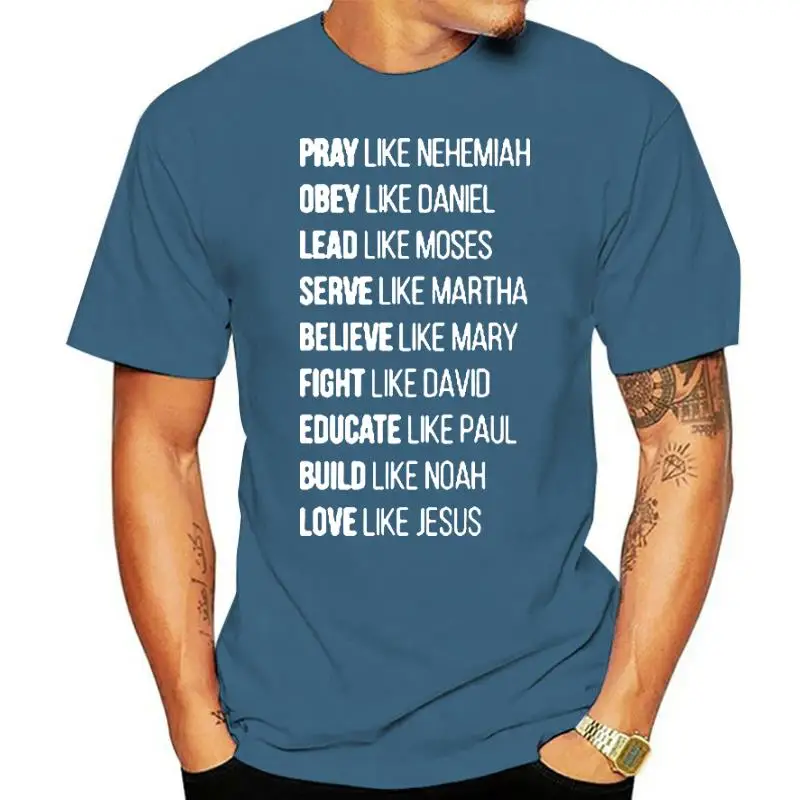 Мужская хлопковая футболка с коротким рукавом рубашка надписью Love Like God Faith