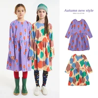 2022 aw new bc kids girls autumn winter dresses with cartoon pattern kids designer clothes long sleeve dress baby girl