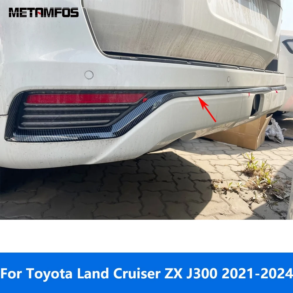 

For Toyota Land Cruiser ZX J300 2021 2022 2023 2024 Chrome Rear Bumper Lip Trim Spoiler Body kit Diffuser Splitter Accessories