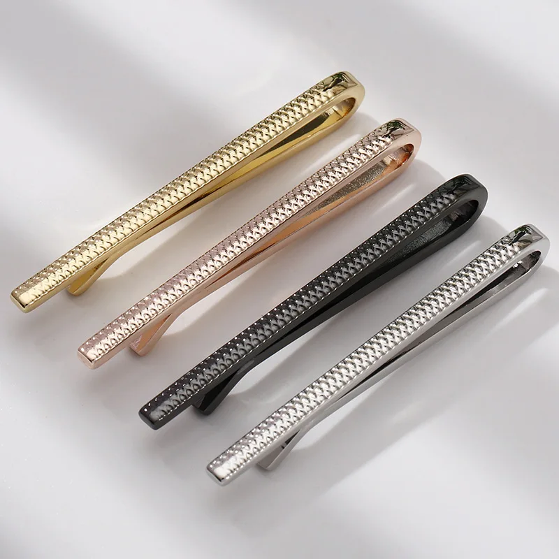 

1PC Men's Tie Clip Silver Gold Color Copper Tie Bar Clasp OL Style Necktie Clasp Collar Pin Business Necktie Clip