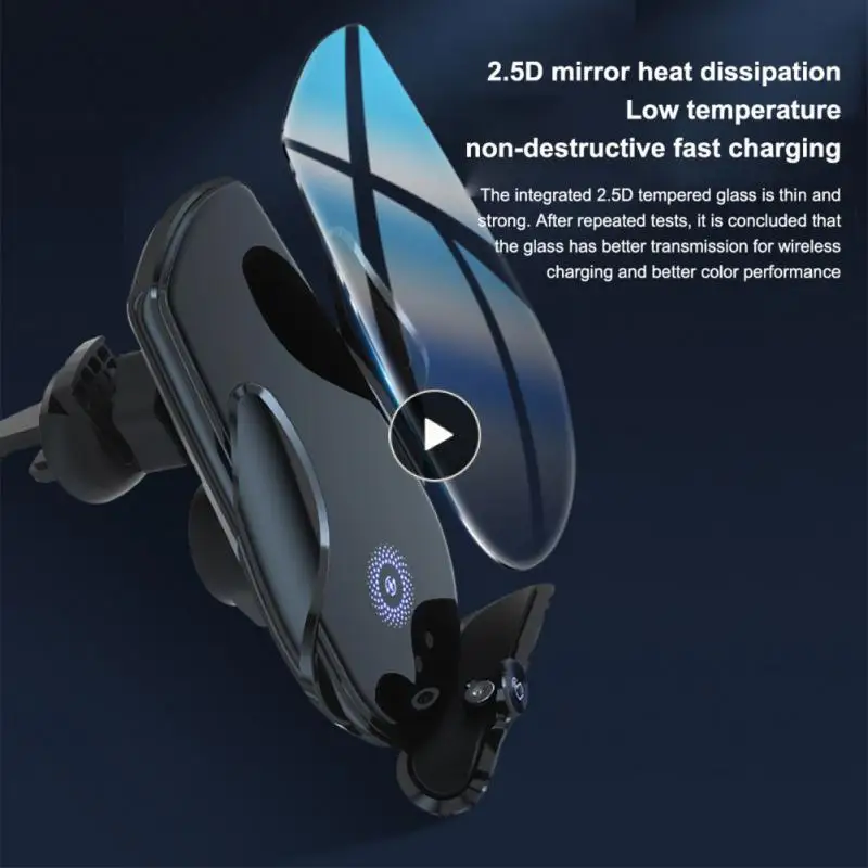 

Fast Charge Car Holder Universal Black Car Wireless Charger 360 Degrees Rotation Portable Car Phone Holder Car Accessories 15w