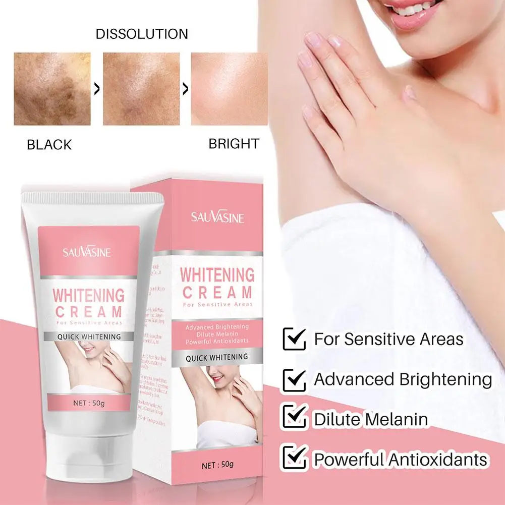

Body Whitening Cream Intimate Areas Underarm Knee Buttocks Nourish Remove Private Brighten Dark Bleach Pigmentation Skin X6W8
