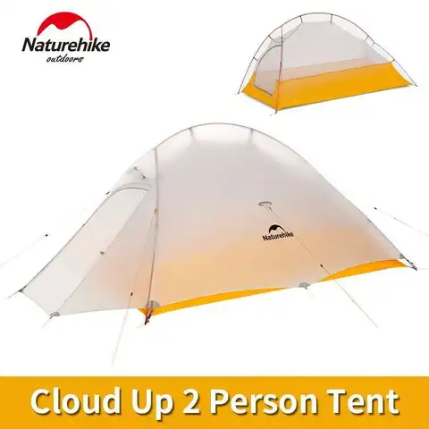 Naturehike Cloud Up 2 Палатка 10D Нейлоновая Водонепроницаемая Двухслойная Портативная Походов На 1-2 Человек Сверхлегкая