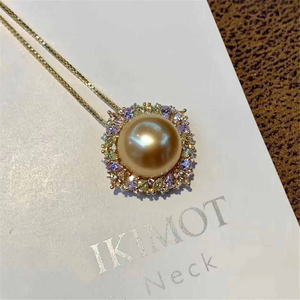 S925 Sterling Silver Pearl Pendant Settings Blank/Base For DIY Pendant Jewelry Making Accessories Suitable for 12-13mm Bead