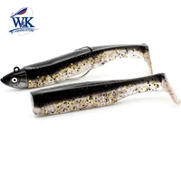 weedless minnow 7cm soft bait with 6 5g jig head m07 fishing lures for bass rock fishing hook as black minnow shad tail