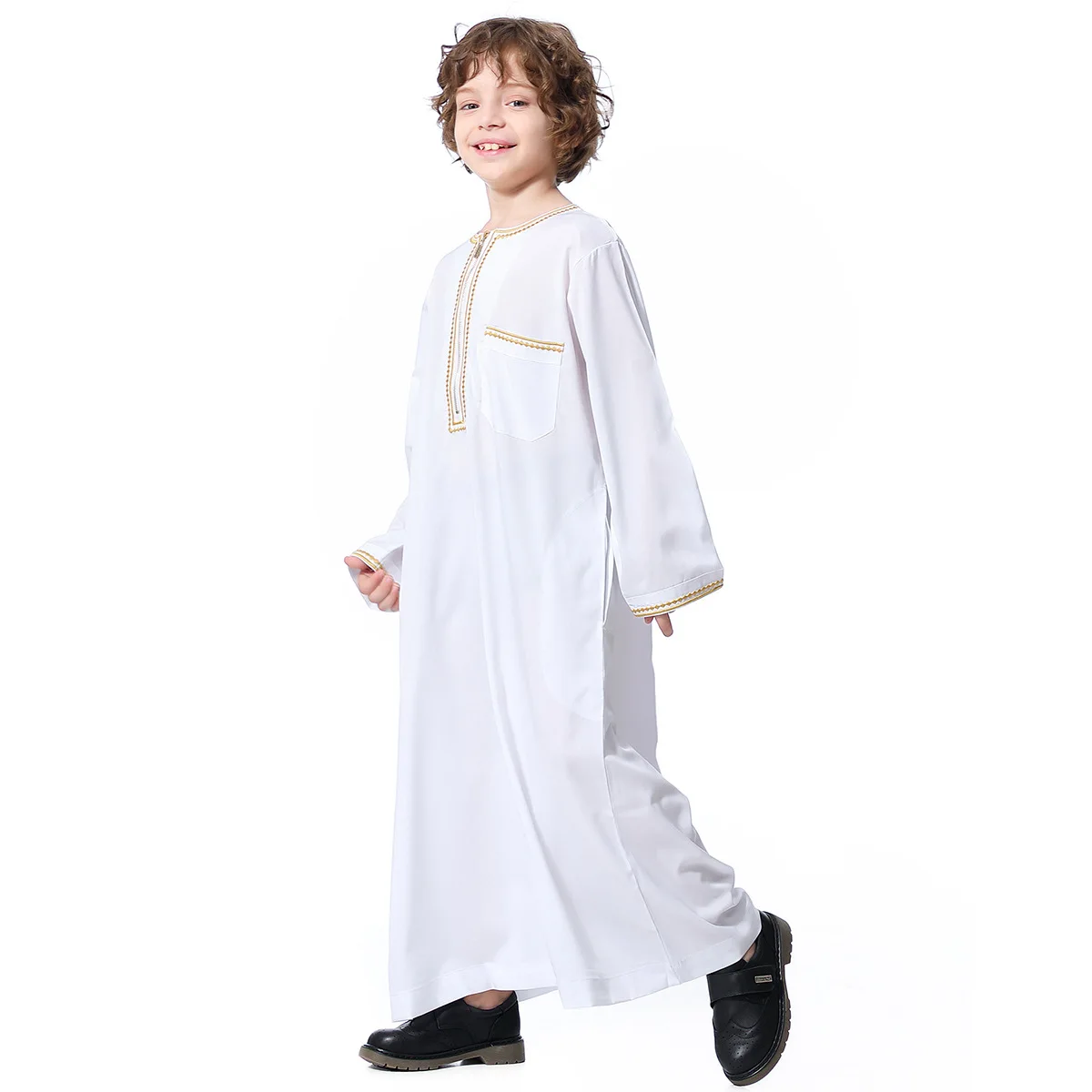 Teenager Summer American Clothing Fashion Abaya 2022 Kaftan Arabic Dubia High Quality Abaya Muslim Men Robe Boy Tradistional