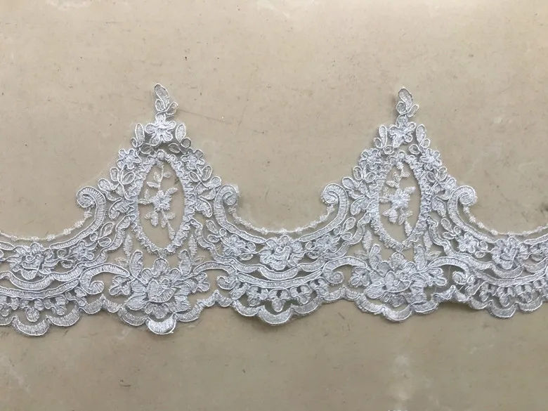 1 ярд цена серебристо-серая Автомобильная кружевная ткань автомобильная