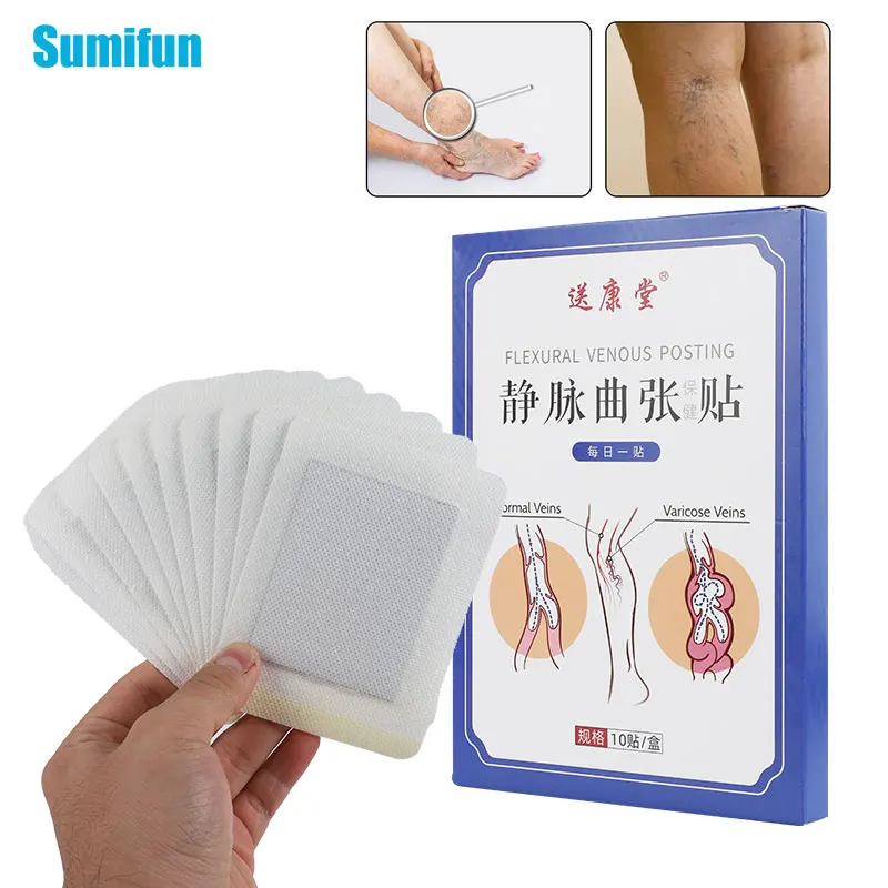 

10pc/box Varicose Medical Care Patch Treat Vasculitis Phlebitis Spider Blood Vessels Health Sticker Traditional Chinese Medicine