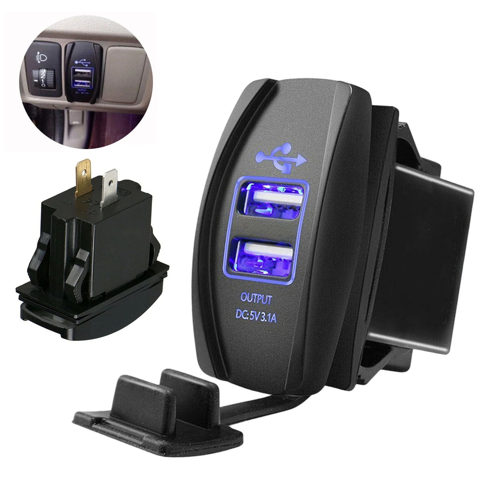 

Универсальное автомобильное зарядное устройство для телефона с двумя USB-портами, 5 В, а