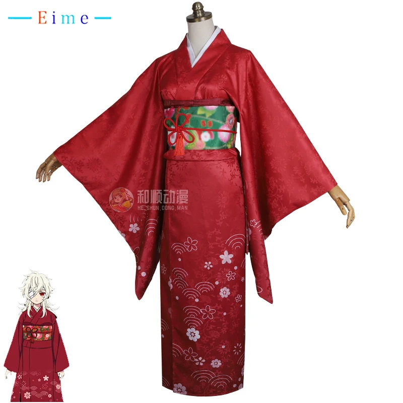 

Женский костюм-кимоно для косплея, красное летнее кимоно для Хэллоуина