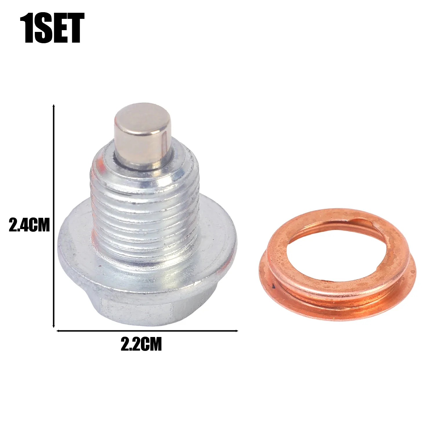 

M12x1,25 Магнитная пробка для слива масла из нержавеющей стали, болт сливной гайки поддона с медной прокладкой, дробильная шайба для автомобилей Nissan