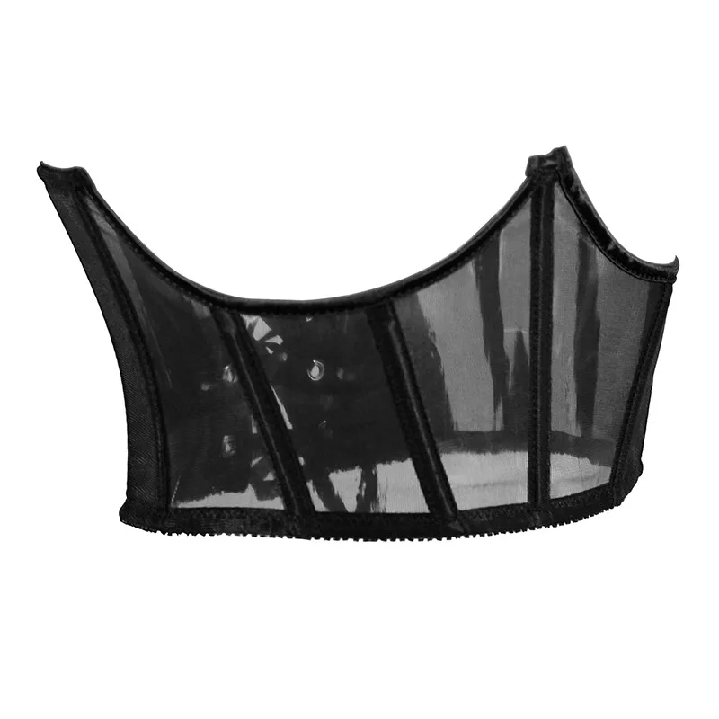 Chest Binder Underbust Corset Lace Transperant Short Torso Gothic Clothes Women Sexy Outfit Lingerie Black Gorset Crop Top Corse