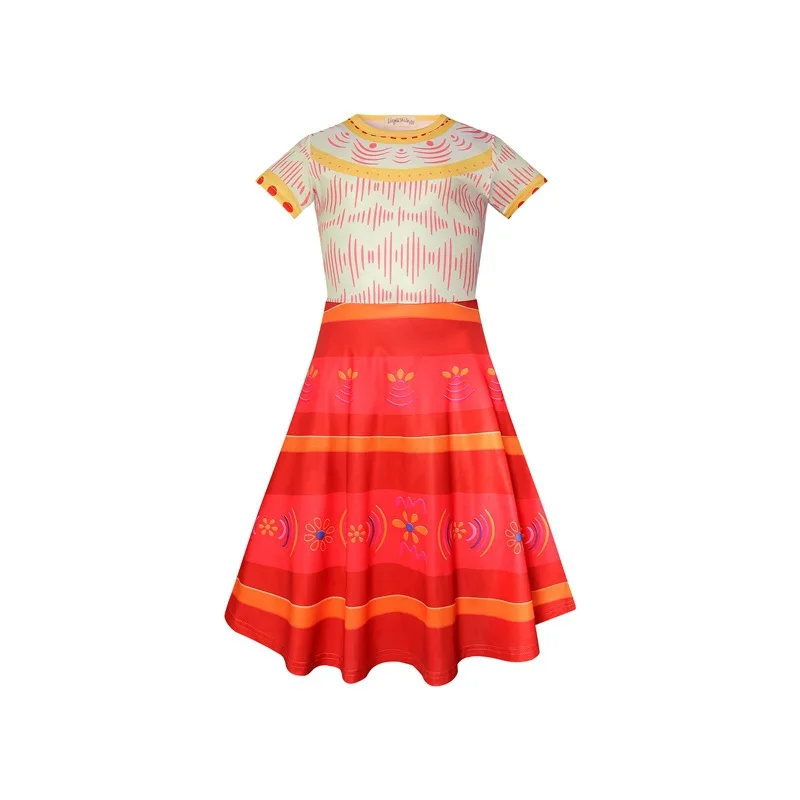 

New Movie Encanto Children's Cosplay Costume Girl Dress Woman Fancy Dress Carnival Christmas Princess Dress Birthday Gift 3-10Y