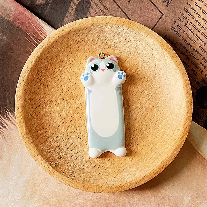 5 шт. длинная закладка в виде кота подвески из смолы забавный милый мультяшный