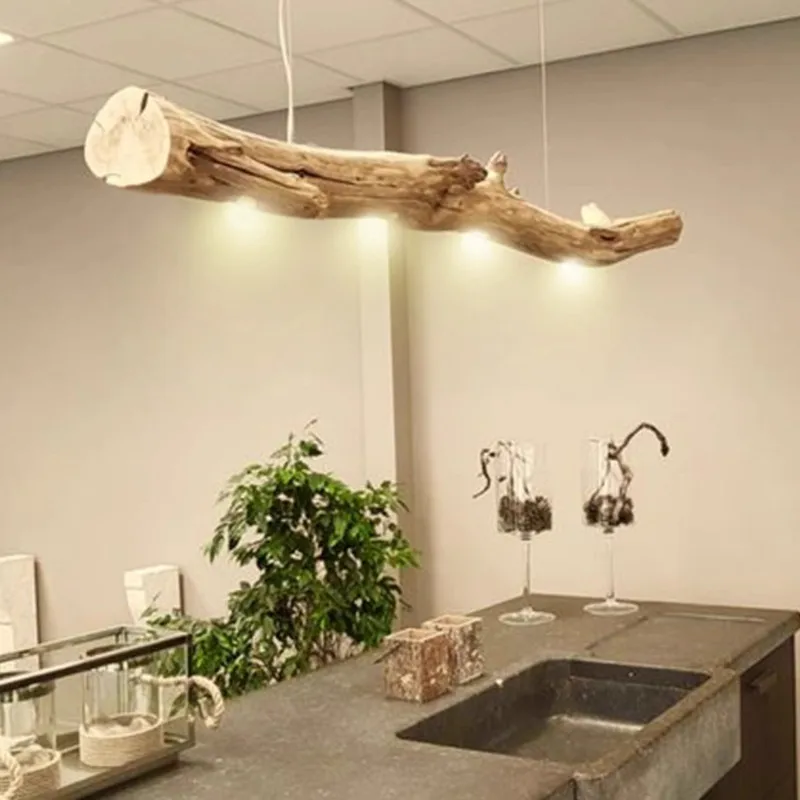 Подвеска из цельной древесины оригинальная зеленая искусственная ветка Женская