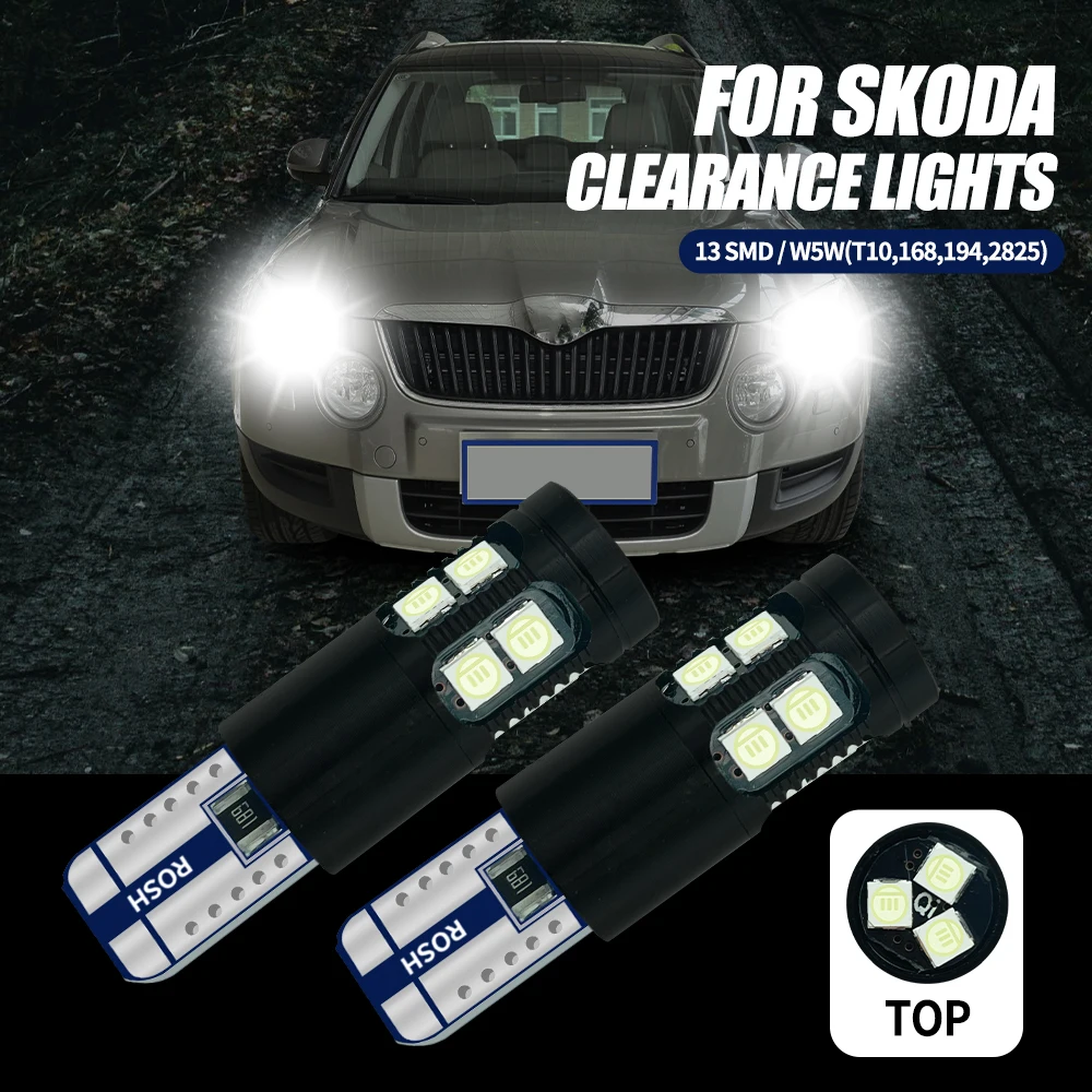 

2pcs LED Parking Light W5W T10 Canbus For Skoda Fabia MK1 MK2 MK3 Octavia 1 2 3 Superb Felicia Rapid Roomster Yeti Karoq Kodiaq