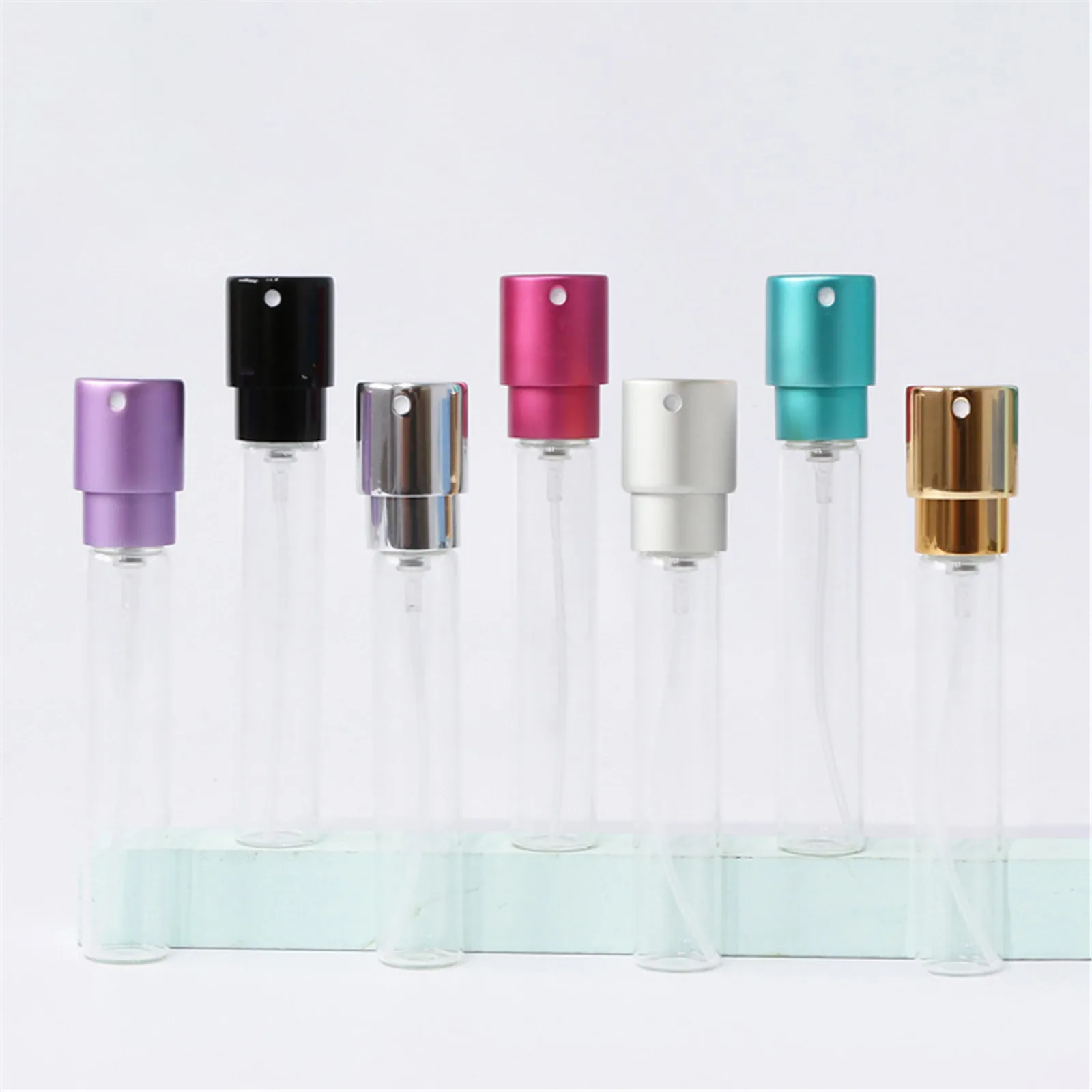 8ml Perfume Bottle Atomizer Aluminum Shell Glass Liner Spray Cosmetics Makeup Remover Alcohol Refillable Travel Empty Container images - 6