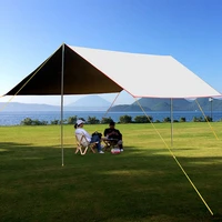 3 4persons outdoor canopy silver coated picnic awning rain proof pergola camping beach leisure tourist sunshade tent 43m