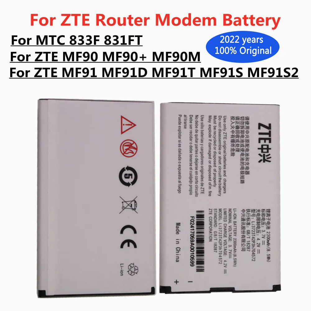 

2022 Years Li3723T42P3h704572 4G Wifi Router Modem Battery For ZTE MF91 MF90 MF90+ MF90M MF91D MF91T MF91S MF91S2 MTC 833F 831FT