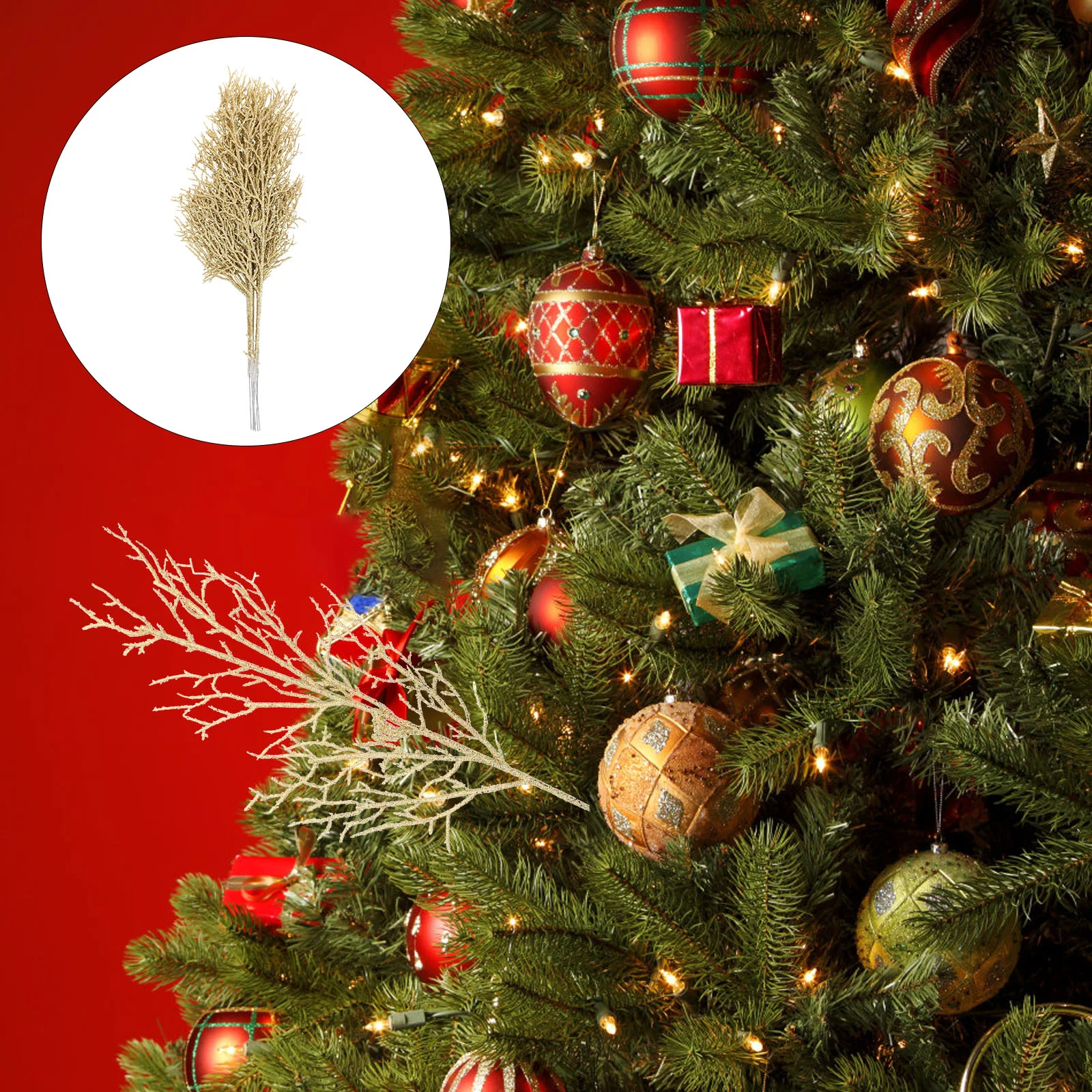 

10 Pcs Enfeites De Natal Christmas Decorations Leaves Props Xmas Tree Ornaments Artificial Plastic Christmass