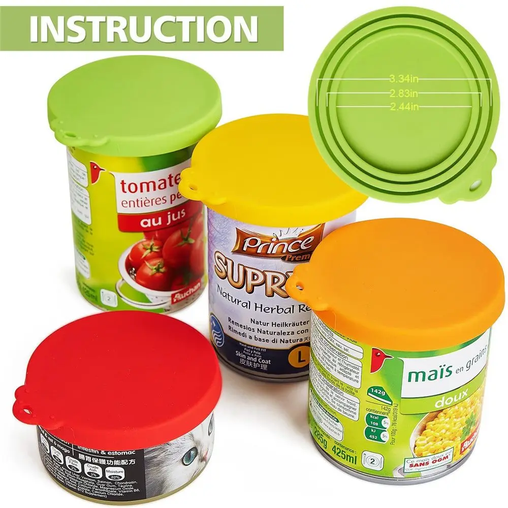 

Hot Box Cover Keep Fresh Pet Supplies Food Tin Cover Silicone Can Lid Cans Cap Pet Can Covers