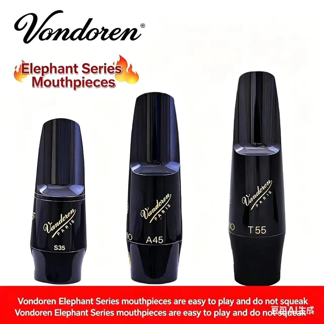 Фото Мундштук для альт-саксофона, сопрано-саксофона и тенор-саксофона Vandoren Elephant Series Ebonite №1
