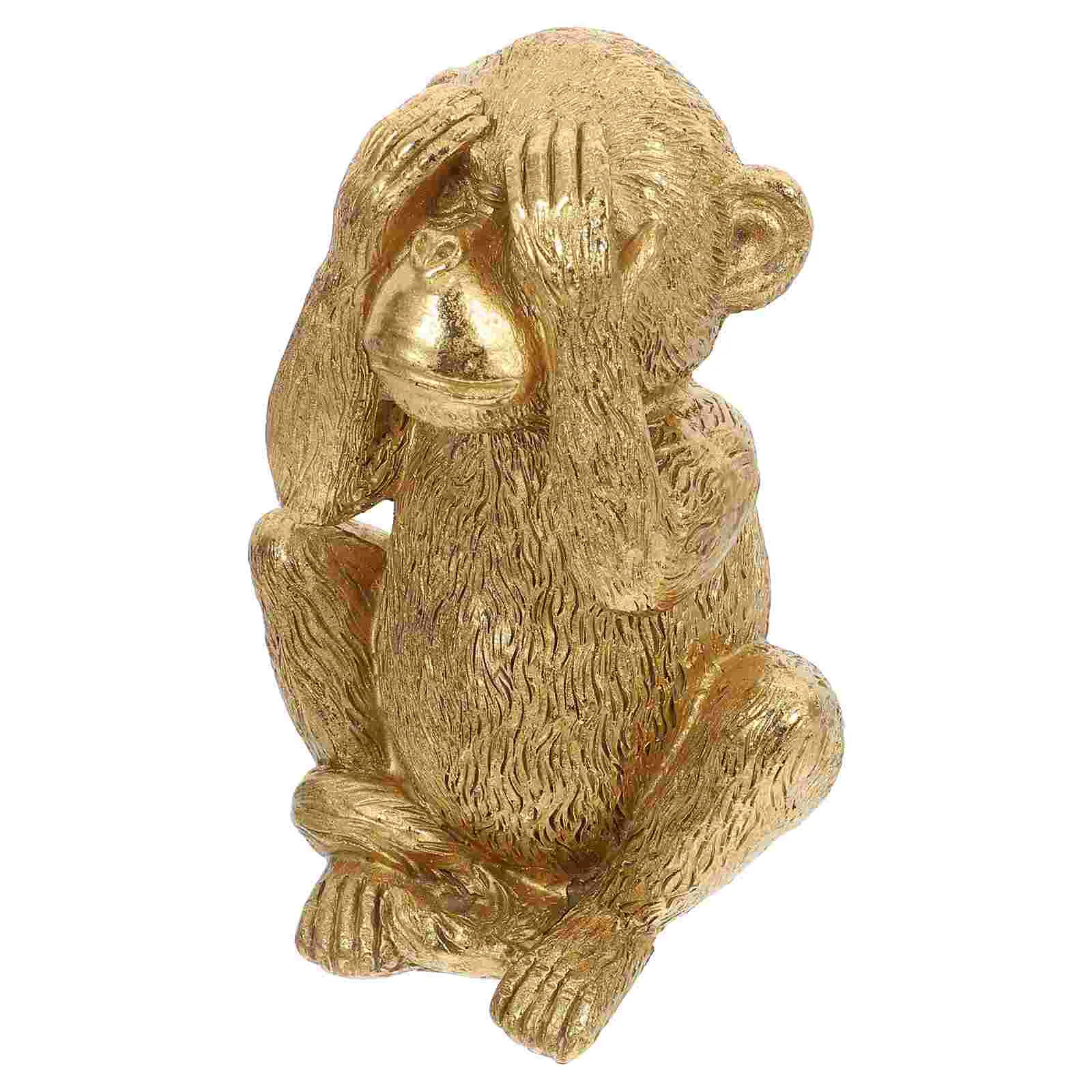 

Resin Monkey Adornment Delicate Monkey Figurine Home Desktop Resin Ornament