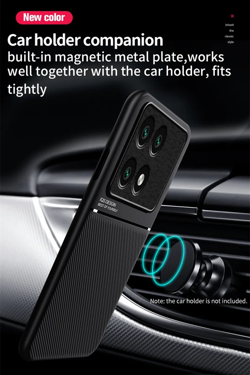 Для Poco X6 Pro 5G автомобильный магнитный держатель кожаные чехлы для телефона Poko Little