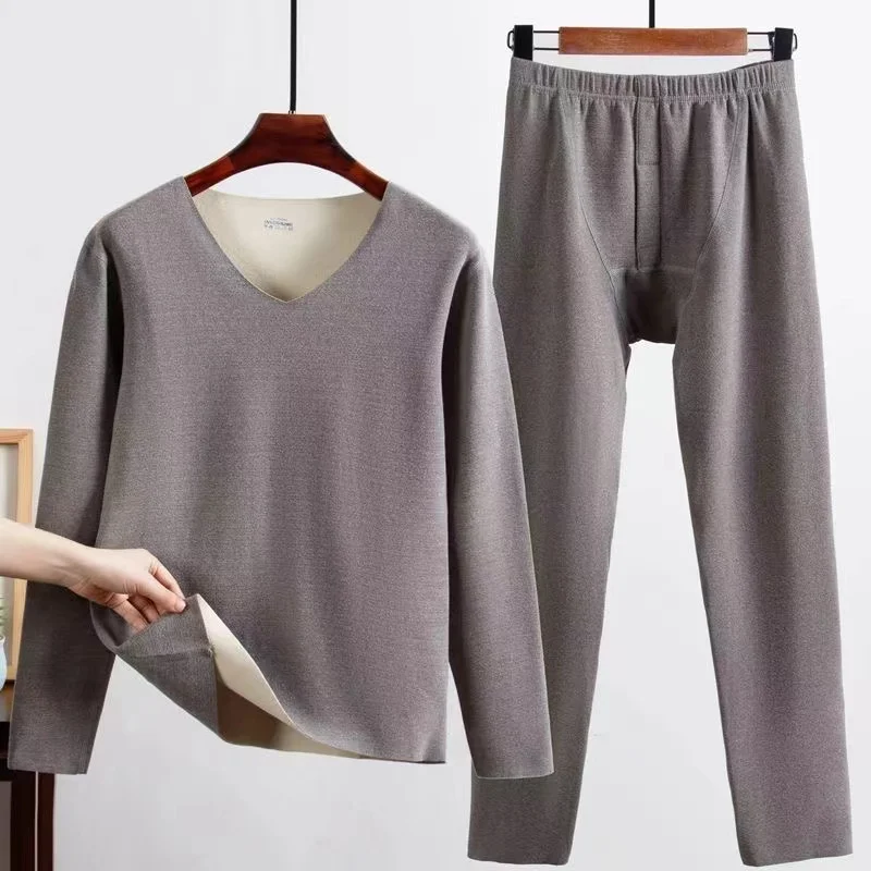 Термобелье для мужчин новинка 2024 зимние мягкие бархатные кальсоны бесшовные