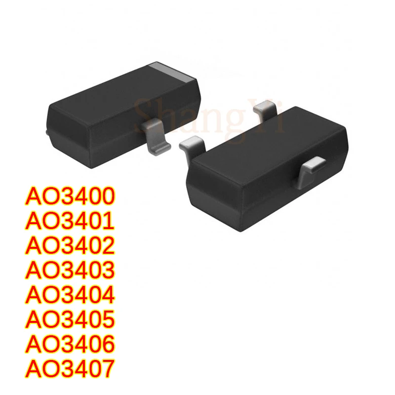 

50 шт./лот AO3400 3401 3402 3403 3404 3405 3406 патч SOT23 трубка с полевым эффектом
