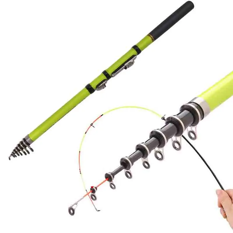 

Telescopic Rock Fishing Rod Spinning Fly Carp Feeder Carbon Fiber Pesca 3M 2.7M 2.4M 2.1M 1.8M 1.5M Mini Travel Rod Reel Seat