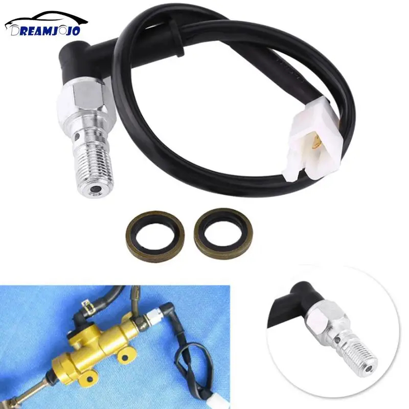 

Универсальный Гидравлический Тормозной выключатель задсветильник для мотоцикла с полым болтом аксессуары для мотоцикла переключатель ги...