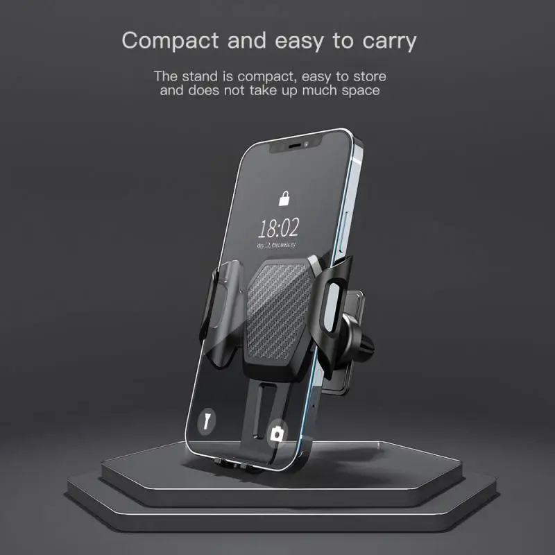 

New Air Outlet Mobile Phone Holder Car Mobile Phone Holder GPS Stand Telefon Car Mobile Support For IPhone 13 12 11 Xiaomi11