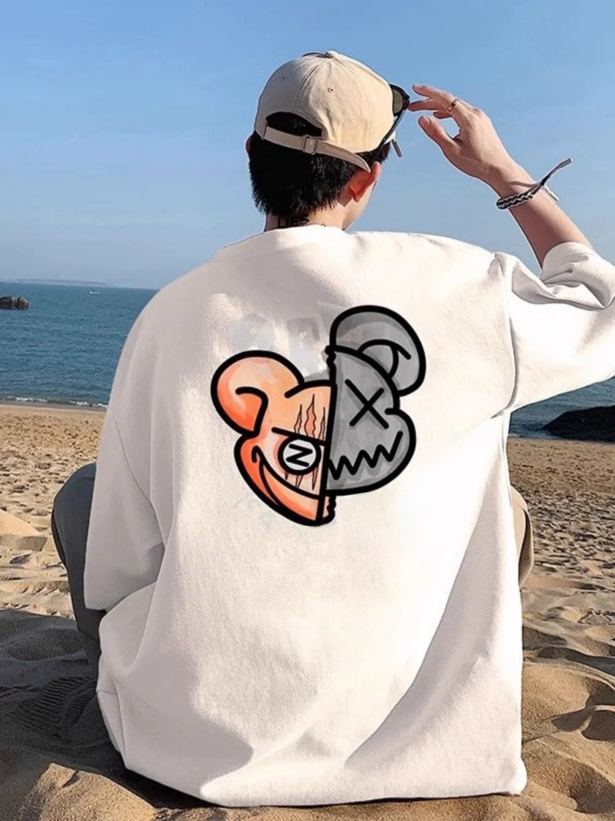 Heavy 280G Short sleeve Men's Ins Trendy Loose Student Korean Sle Summer T-shirt All-Match Handsome Half Sleeve Clothes