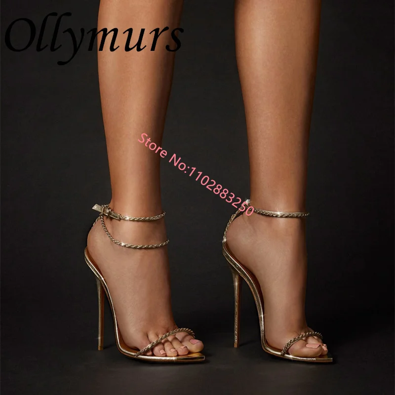 

Ollymurs New Summer Sexy Gladiator Lace Up Ankle Strap Fashion Sandals Open Toe thin High Heels stilettos