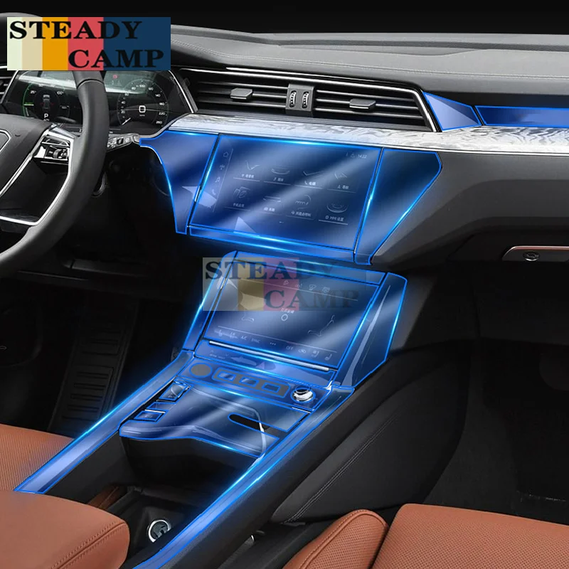 

For Audi e-tron 2020 2021 Car Interior Center console Transparent TPU Protective film Anti-scratch Repair film Accessories Refit