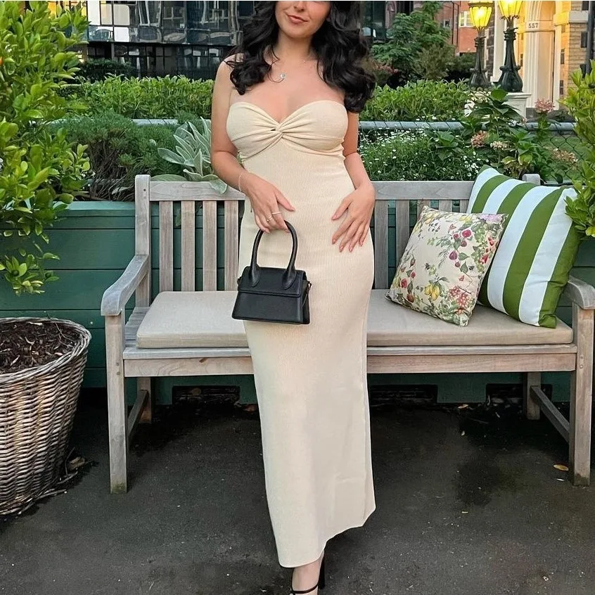 2024 модное пикантное платье для девочек Instagram весна/лето новое витое сексуальное